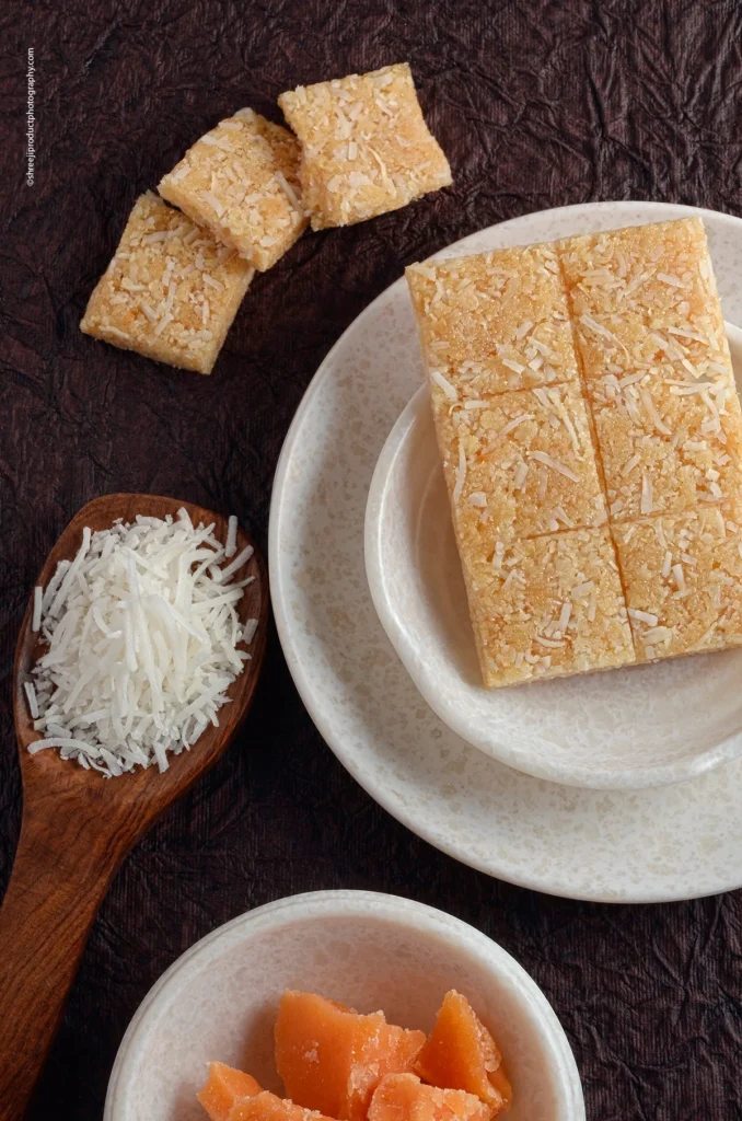 Coconut Chikki Bar – product photography by Shreeji, Nagpur