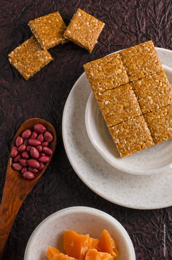 Crush Groundnut Chikki – product photography by Shreeji, Nagpur