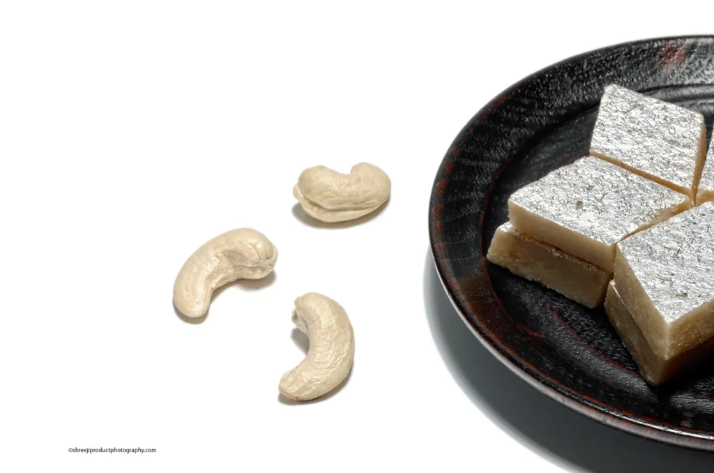 Kaju Katli - Indian sweets – product photography by Shreeji, Nagpur