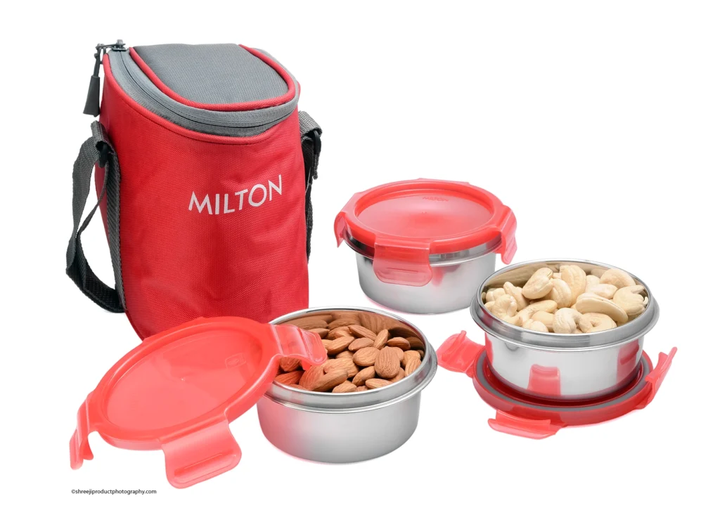 Milton Lunch box – product photography by Shreeji, Nagpur