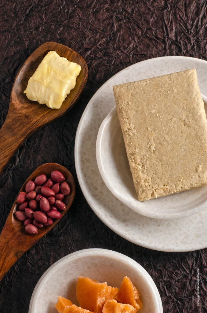 Peanut butter chikki – product photography by Shreeji, Nagpur